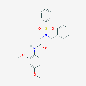 molecular formula C23H24N2O5S B422658 2-[benzyl(phenylsulfonyl)amino]-N-(2,4-dimethoxyphenyl)acetamide 
