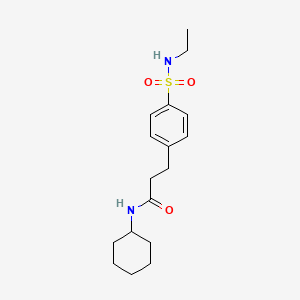 N-cyclohexyl-3-{4-[(ethylamino)sulfonyl]phenyl}propanamide