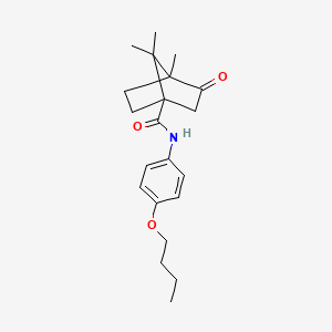 N-(4-butoxyphenyl)-4,7,7-trimethyl-3-oxobicyclo[2.2.1]heptane-1-carboxamide