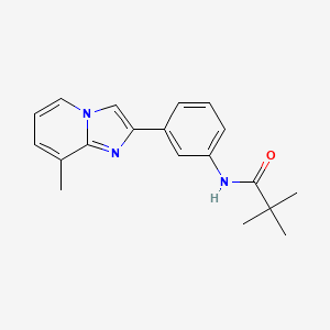 molecular formula C19H21N3O B4226615 2,2-dimethyl-N-[3-(8-methylimidazo[1,2-a]pyridin-2-yl)phenyl]propanamide 