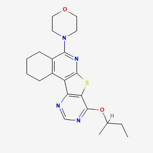 molecular formula C21H26N4O2S B4226651 8-sec-butoxy-5-(4-morpholinyl)-1,2,3,4-tetrahydropyrimido[4',5':4,5]thieno[2,3-c]isoquinoline 