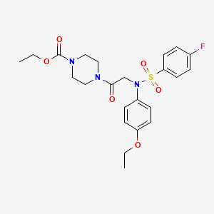 molecular formula C23H28FN3O6S B4226664 ethyl 4-{N-(4-ethoxyphenyl)-N-[(4-fluorophenyl)sulfonyl]glycyl}-1-piperazinecarboxylate 