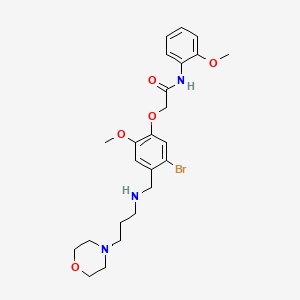 molecular formula C24H32BrN3O5 B4226678 2-[5-bromo-2-methoxy-4-({[3-(4-morpholinyl)propyl]amino}methyl)phenoxy]-N-(2-methoxyphenyl)acetamide 