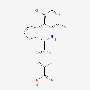 molecular formula C20H18ClNO2 B4226685 4-(9-chloro-6-methyl-3a,4,5,9b-tetrahydro-3H-cyclopenta[c]quinolin-4-yl)benzoic acid 