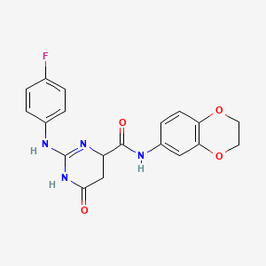 N-(2,3-dihydro-1,4-benzodioxin-6-yl)-2-[(4-fluorophenyl)amino]-6-oxo-3,4,5,6-tetrahydro-4-pyrimidinecarboxamide