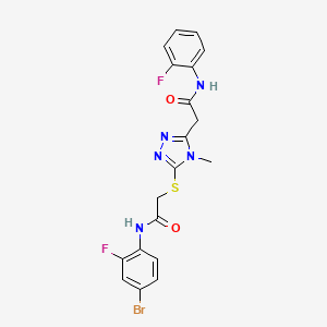 2-[5-({2-[(4-bromo-2-fluorophenyl)amino]-2-oxoethyl}thio)-4-methyl-4H-1,2,4-triazol-3-yl]-N-(2-fluorophenyl)acetamide