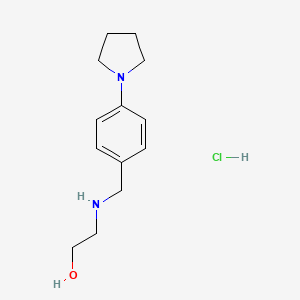 molecular formula C13H21ClN2O B4226793 2-{[4-(1-pyrrolidinyl)benzyl]amino}ethanol hydrochloride 