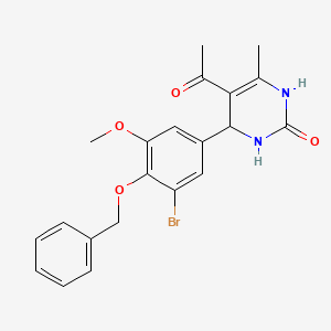 molecular formula C21H21BrN2O4 B4226796 5-acetyl-4-[4-(benzyloxy)-3-bromo-5-methoxyphenyl]-6-methyl-3,4-dihydro-2(1H)-pyrimidinone 