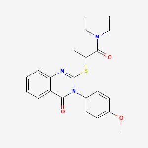 N,N-diethyl-2-{[3-(4-methoxyphenyl)-4-oxo-3,4-dihydro-2-quinazolinyl]thio}propanamide