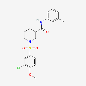 molecular formula C20H23ClN2O4S B4226842 1-[(3-chloro-4-methoxyphenyl)sulfonyl]-N-(3-methylphenyl)-3-piperidinecarboxamide 