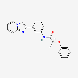 molecular formula C22H19N3O2 B4226857 N-(3-imidazo[1,2-a]pyridin-2-ylphenyl)-2-phenoxypropanamide 