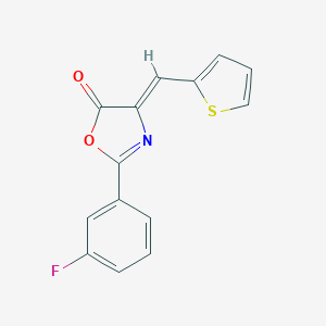 molecular formula C14H8FNO2S B422686 2-(3-fluorophenyl)-4-(2-thienylmethylene)-1,3-oxazol-5(4H)-one 