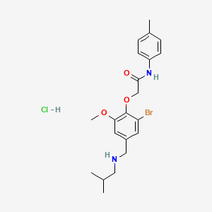 molecular formula C21H28BrClN2O3 B4226861 2-{2-bromo-4-[(isobutylamino)methyl]-6-methoxyphenoxy}-N-(4-methylphenyl)acetamide hydrochloride 