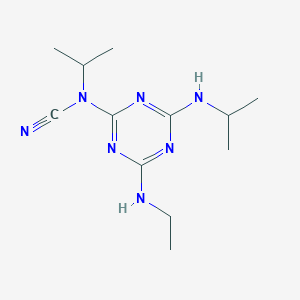 molecular formula C12H21N7 B4226879 [4-(ethylamino)-6-(isopropylamino)-1,3,5-triazin-2-yl]isopropylcyanamide 