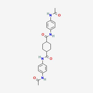 N,N'-bis[4-(acetylamino)phenyl]-1,4-cyclohexanedicarboxamide
