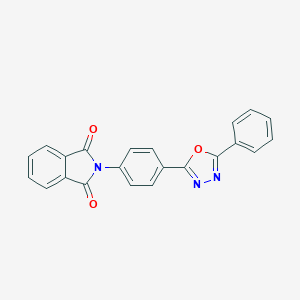 molecular formula C22H13N3O3 B422691 2-[4-(5-phenyl-1,3,4-oxadiazol-2-yl)phenyl]-1H-isoindole-1,3(2H)-dione 