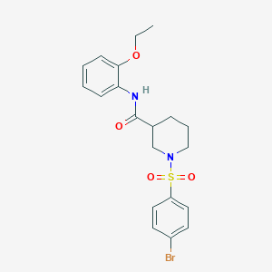 molecular formula C20H23BrN2O4S B4226935 1-[(4-bromophenyl)sulfonyl]-N-(2-ethoxyphenyl)-3-piperidinecarboxamide 