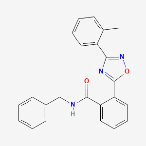 molecular formula C23H19N3O2 B4226943 N-benzyl-2-[3-(2-methylphenyl)-1,2,4-oxadiazol-5-yl]benzamide 