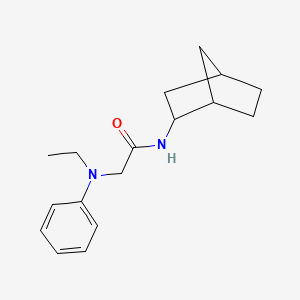molecular formula C17H24N2O B4226948 N~1~-bicyclo[2.2.1]hept-2-yl-N~2~-ethyl-N~2~-phenylglycinamide 