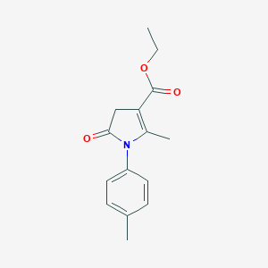 molecular formula C15H17NO3 B422695 2-Methyl-5-oxo-1-p-tolyl-4,5-dihydro-1H-pyrrole-3-carboxylic acid ethyl ester 