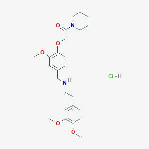 molecular formula C25H35ClN2O5 B4226955 [2-(3,4-dimethoxyphenyl)ethyl]{3-methoxy-4-[2-oxo-2-(1-piperidinyl)ethoxy]benzyl}amine hydrochloride 