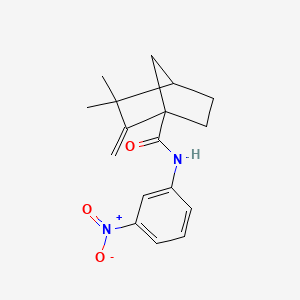 molecular formula C17H20N2O3 B4226969 3,3-dimethyl-2-methylene-N-(3-nitrophenyl)bicyclo[2.2.1]heptane-1-carboxamide 