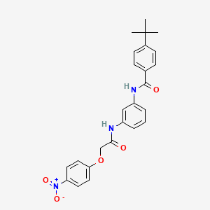 molecular formula C25H25N3O5 B4226971 4-tert-butyl-N-(3-{[(4-nitrophenoxy)acetyl]amino}phenyl)benzamide 