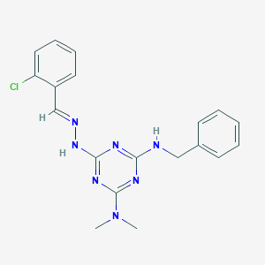 2-Chlorobenzaldehyde [4-(benzylamino)-6-(dimethylamino)-1,3,5-triazin-2-yl]hydrazone
