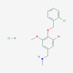 molecular formula C16H18BrCl2NO2 B4227019 {3-bromo-4-[(2-chlorobenzyl)oxy]-5-methoxybenzyl}methylamine hydrochloride 