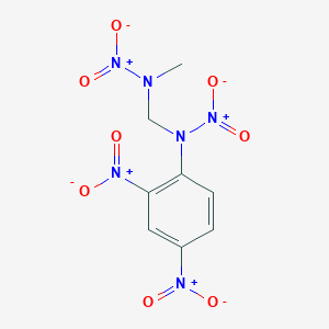 molecular formula C8H8N6O8 B422704 2-(2,4-Dinitrophenyl)-2-[(1-methyl-2-oxido-2-oxohydrazino)methyl]-1-oxo-1lambda~5~-diazane 1-oxide 