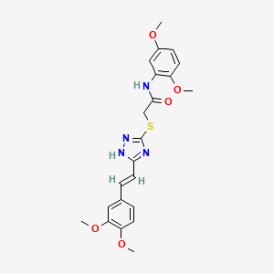 N-(2,5-dimethoxyphenyl)-2-({5-[2-(3,4-dimethoxyphenyl)vinyl]-4H-1,2,4-triazol-3-yl}thio)acetamide