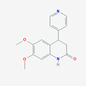 molecular formula C16H16N2O3 B4227049 6,7-dimethoxy-4-(4-pyridinyl)-3,4-dihydro-2(1H)-quinolinone 
