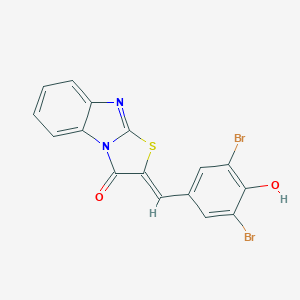 molecular formula C16H8Br2N2O2S B422706 2-(3,5-dibromo-4-hydroxybenzylidene)[1,3]thiazolo[3,2-a]benzimidazol-3(2H)-one 