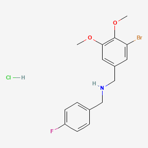 molecular formula C16H18BrClFNO2 B4227065 (3-bromo-4,5-dimethoxybenzyl)(4-fluorobenzyl)amine hydrochloride 