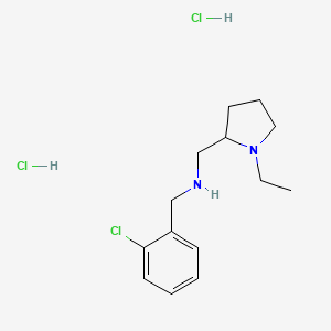 molecular formula C14H23Cl3N2 B4227067 (2-chlorobenzyl)[(1-ethyl-2-pyrrolidinyl)methyl]amine dihydrochloride 