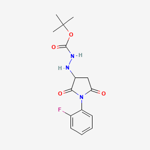 molecular formula C15H18FN3O4 B4227086 tert-butyl 2-[1-(2-fluorophenyl)-2,5-dioxo-3-pyrrolidinyl]hydrazinecarboxylate 