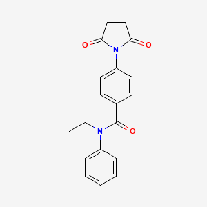 molecular formula C19H18N2O3 B4227099 4-(2,5-dioxo-1-pyrrolidinyl)-N-ethyl-N-phenylbenzamide 