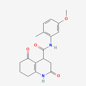 molecular formula C18H20N2O4 B4227123 N-(5-methoxy-2-methylphenyl)-2,5-dioxo-1,2,3,4,5,6,7,8-octahydro-4-quinolinecarboxamide 