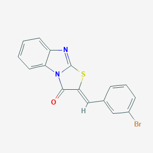 molecular formula C16H9BrN2OS B422715 (2Z)-2-(3-Bromobenzylidene)[1,3]thiazolo[3,2-a]benzimidazol-3(2H)-one 