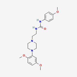 molecular formula C22H30N4O4 B4227156 N-{2-[4-(2,5-dimethoxyphenyl)-1-piperazinyl]ethyl}-N'-(4-methoxyphenyl)urea 