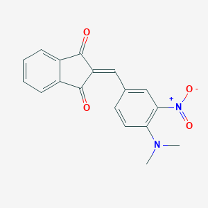 molecular formula C18H14N2O4 B422716 2-{4-(dimethylamino)-3-nitrobenzylidene}-1H-indene-1,3(2H)-dione 