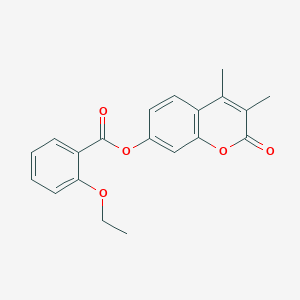molecular formula C20H18O5 B4227173 3,4-dimethyl-2-oxo-2H-chromen-7-yl 2-ethoxybenzoate 