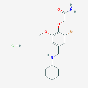 molecular formula C16H24BrClN2O3 B4227176 2-{2-bromo-4-[(cyclohexylamino)methyl]-6-methoxyphenoxy}acetamide hydrochloride 