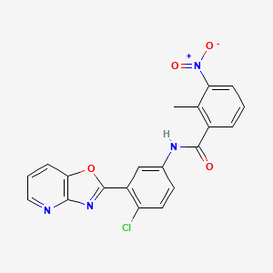 N-(4-chloro-3-[1,3]oxazolo[4,5-b]pyridin-2-ylphenyl)-2-methyl-3-nitrobenzamide