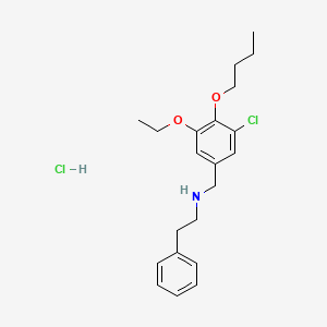 molecular formula C21H29Cl2NO2 B4227199 N-(4-butoxy-3-chloro-5-ethoxybenzyl)-2-phenylethanamine hydrochloride 