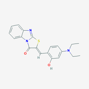 molecular formula C20H19N3O2S B422720 2-[4-(diethylamino)-2-hydroxybenzylidene][1,3]thiazolo[3,2-a]benzimidazol-3(2H)-one 