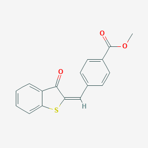 molecular formula C17H12O3S B422721 methyl 4-[(3-oxo-1-benzothien-2(3H)-ylidene)methyl]benzoate 
