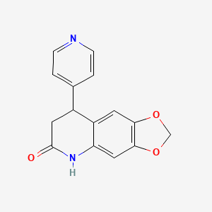 molecular formula C15H12N2O3 B4227214 8-(4-pyridinyl)-7,8-dihydro[1,3]dioxolo[4,5-g]quinolin-6(5H)-one 
