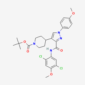 molecular formula C28H32Cl2N4O5 B4227220 tert-butyl 4-[3-{[(2,5-dichloro-4-methoxyphenyl)amino]carbonyl}-1-(4-methoxyphenyl)-1H-pyrazol-4-yl]-1-piperidinecarboxylate 