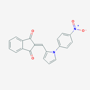 molecular formula C20H12N2O4 B422723 2-[(1-{4-nitrophenyl}-1H-pyrrol-2-yl)methylene]-1H-indene-1,3(2H)-dione 